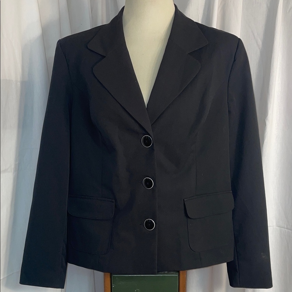 George Women's Black‎ Blazer with Button Detail
